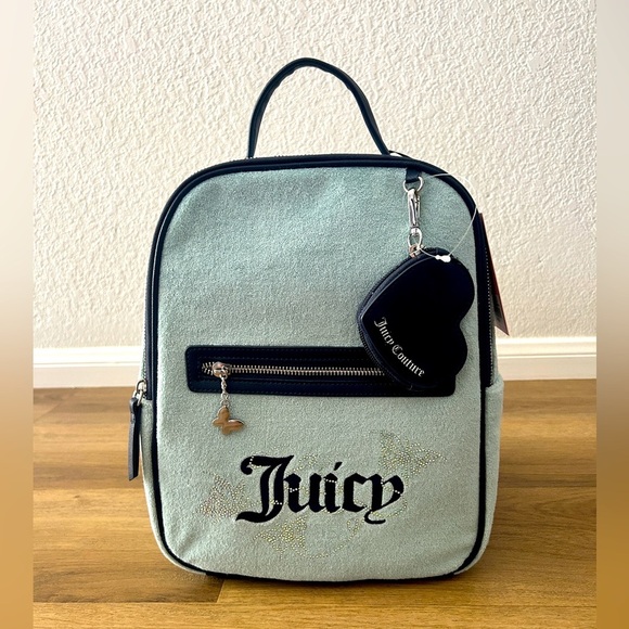 Juicy Couture Mint Backpack w/ Heart Coin Pouch, Exclusive- NWT - Picture 1 of 14